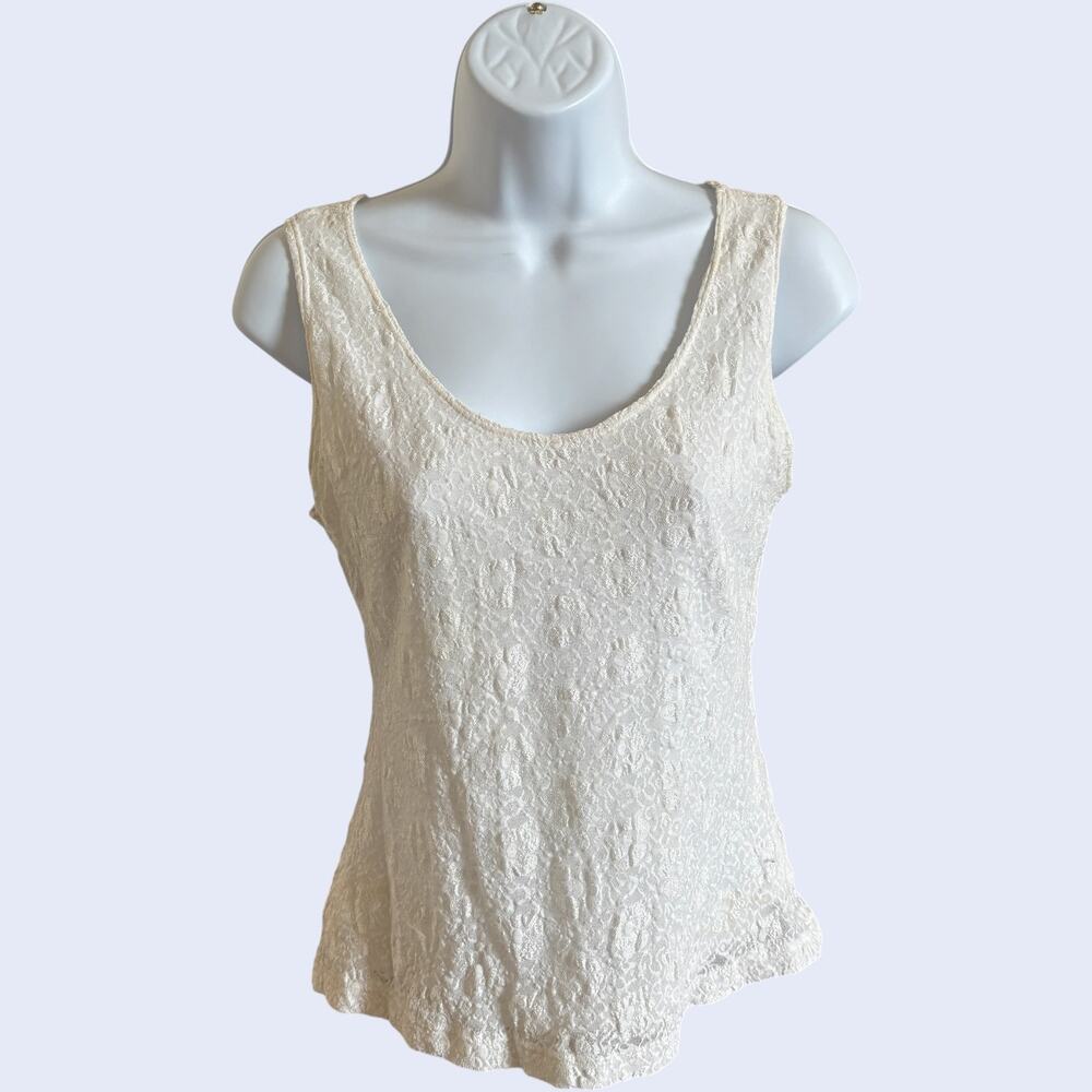 Unbranded XS Lace Tank Cream Regular